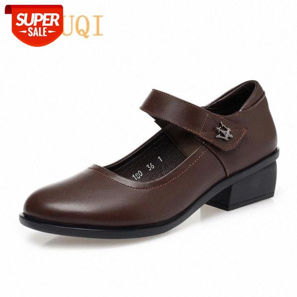 

aiyuqi womens comfortable shoes genuine leather autumn new middle aged and old shoes non slip casual women mid heel #gw6y