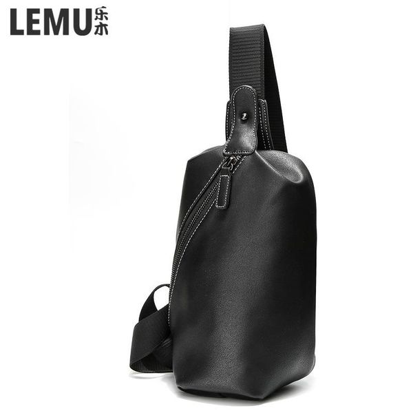 

waist bags style men chest pack pu casual shoulder bag sports knapsack