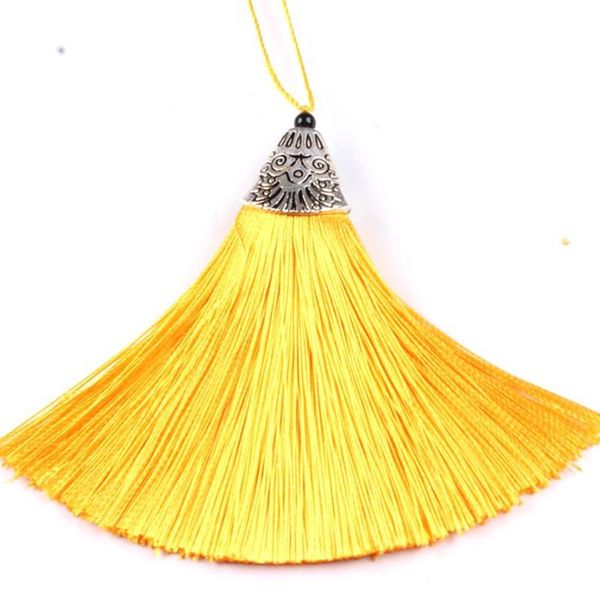

2pcs lot 8cm fish mouth cap silk tassel fringe sewing bang tassel trim key tassels for diy embellish curtain accessories parts h bbynvl