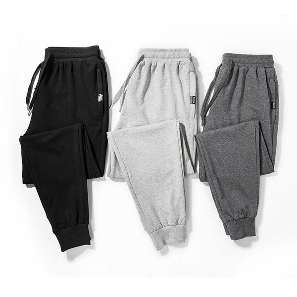 

men joggers sweatpants summer cotton sport trousers clothes casual harem pants men autumn track running trousers oversize 4xl1, Black