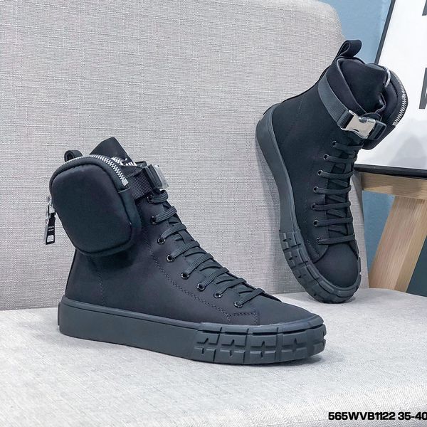 

paris show design rois boots ankle woman man martin boots nylon boot military inspired combat boots nylon bouch attached ankle couple models, Black
