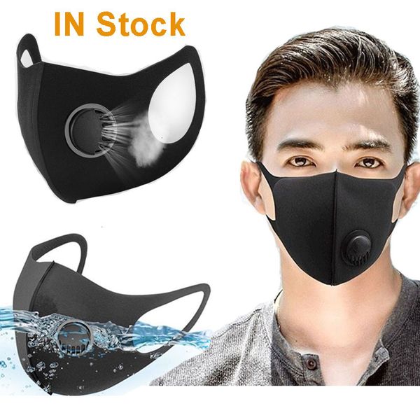 

face mask anti-dust with breathing valve ice silk cotton adjustable reusable mouth soft breathable anti dust protective masks