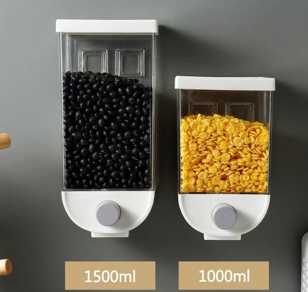 

wall-mounted kitchen multi-grain sealed jars perforated -grade storage boxez grain wmtjst dh_niceshop
