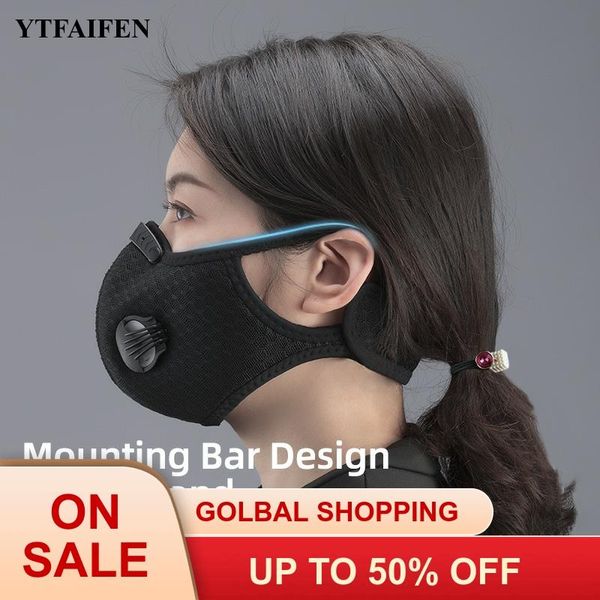 

riding mask outdoor sports bicycle training masks sports smog cycling summer facemask for winter running dustproof hiking, Black