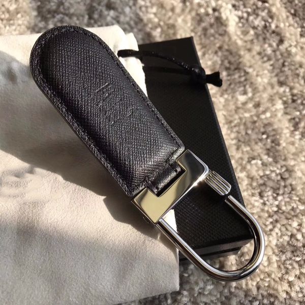 

luxury jewelry men's key ring leather fine steel brand letter logo valentine's day gift, Slivery;golden