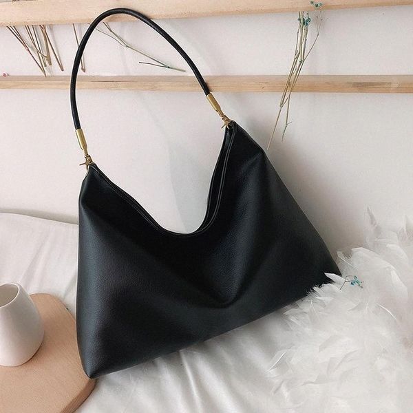 

designer- soft pu leather women shoulder bag solid color ladies handbags new tote bag