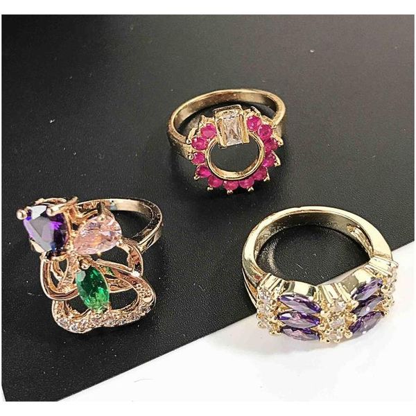 

silver gold ring colorful rhinestone fashion bling bling crystal rhinestone korean jewelry who wmtfme queen66