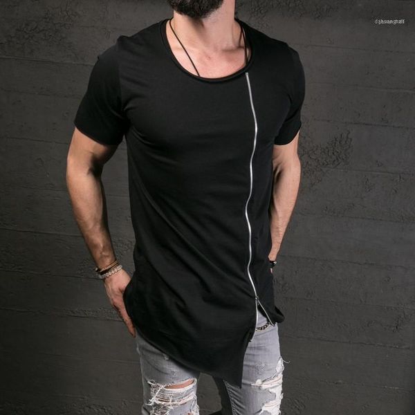 

hip hop fashion mens t shirt tee zipper designer men t shirts men's skateboard t shirts cotton shirt tees 11, White;black