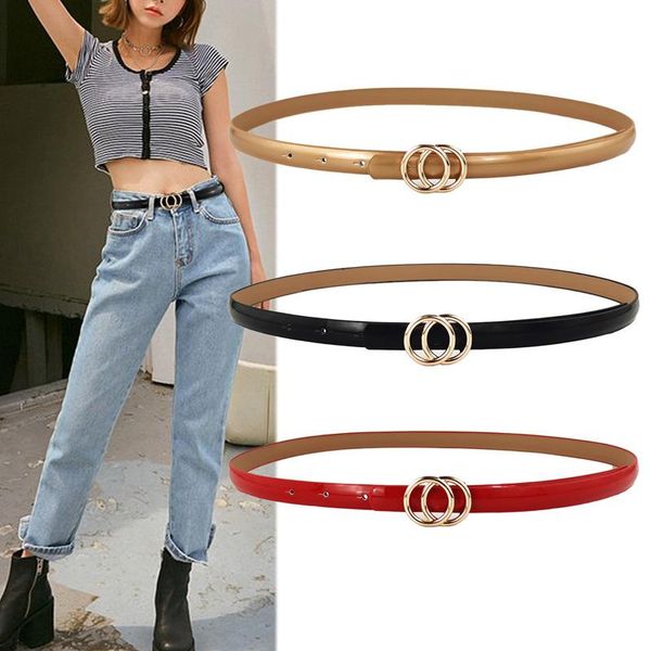 

женский пояс новые тонкие натуральные кожаные ремни для женщин красная черная желтая краска тарелка женская мода 2020 дизайнер, Black;brown