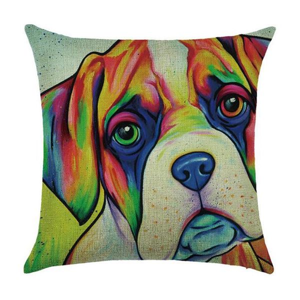 

watercolor greyhound pillow cover 44*43.5cm decorative cushion cover dog pillow german shepherd husky pillowcase
