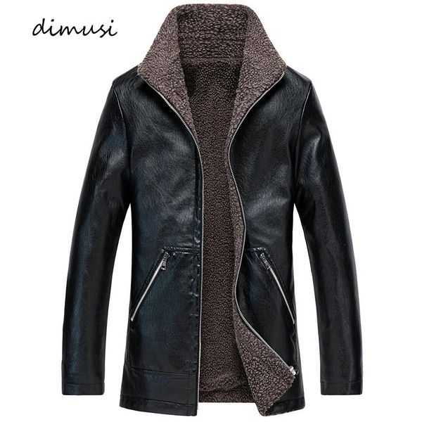 

dimusi pu leather men's jacket winter men fleece thick warm biker coats male faux leather slim motorcycle jackets clothing 8xl, Black;brown
