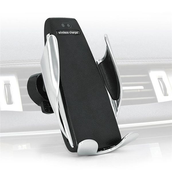

360 degree rotation air venr smart sensor car wireless charger mobile phone holder