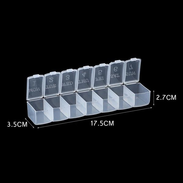 

jnyby пластиковый прямоугольник 7 дней неделя pilbox home chociation ящик для хранения серьги ювелирных изделий бусины чехол контейнер диспл