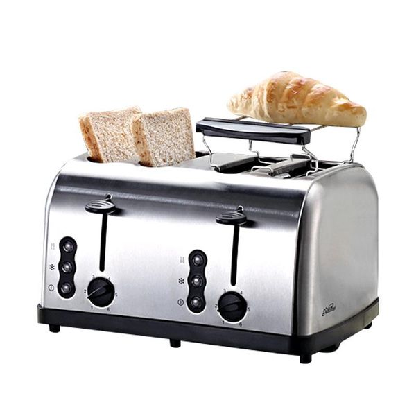 

220v 4 slices stainless steel toaster automatic fast heating bread toaster household breakfast maker oven heating machine eu