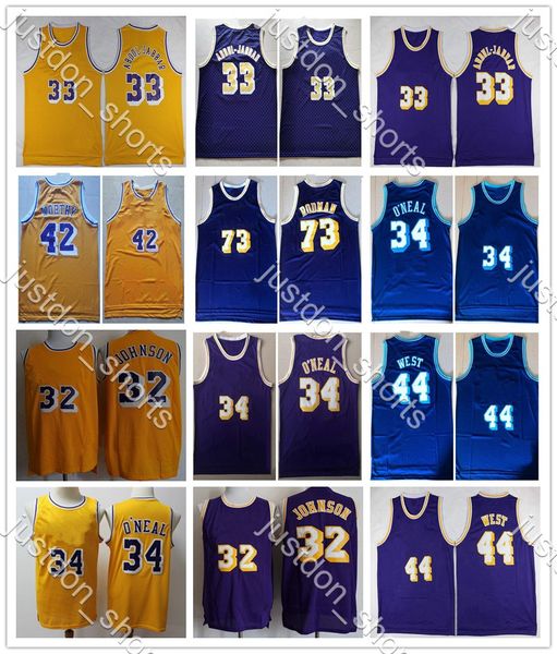 

mens james 42 worthy dennis 73 rodman wilt 13 chamberlain 32 johnson shaquille 34 o neal 33 abdul jabbar jerry 44 west basketball jerseys, Black;red