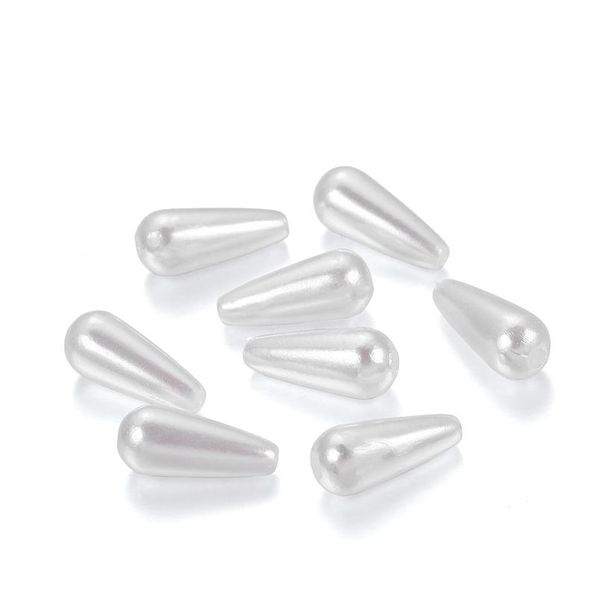 

100pcs/bag two hole tear drop white ivory plastic imitation abs pearl loose spacer diy beads for jewelry finding sqcnzt