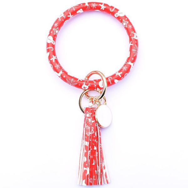 

factoryg31stassels christmas leather styles sun wrap flower/flag pattern bracelets wristlet bracelet tassel keychain rou, Silver