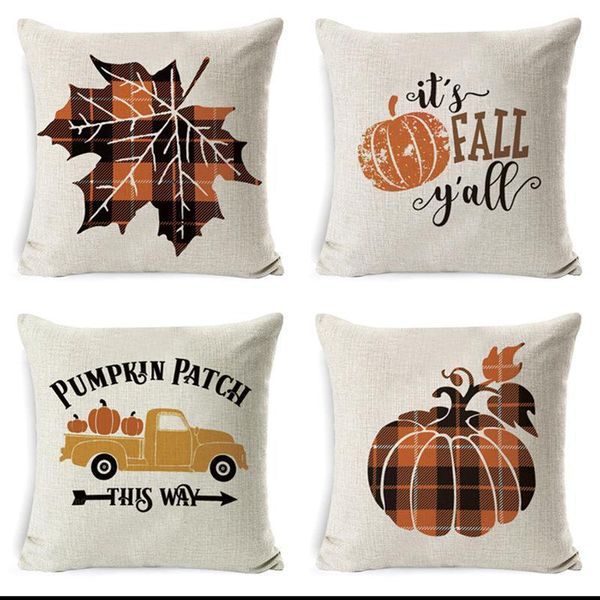 

new halloween pumpkin sofa throw pillowcase printed plaid pillow case cover pillowslip for car office home dhd2108