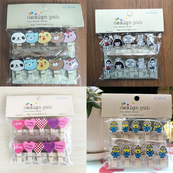 

10шт лот деревянные фото зажимы щипцы для фортепинов дома