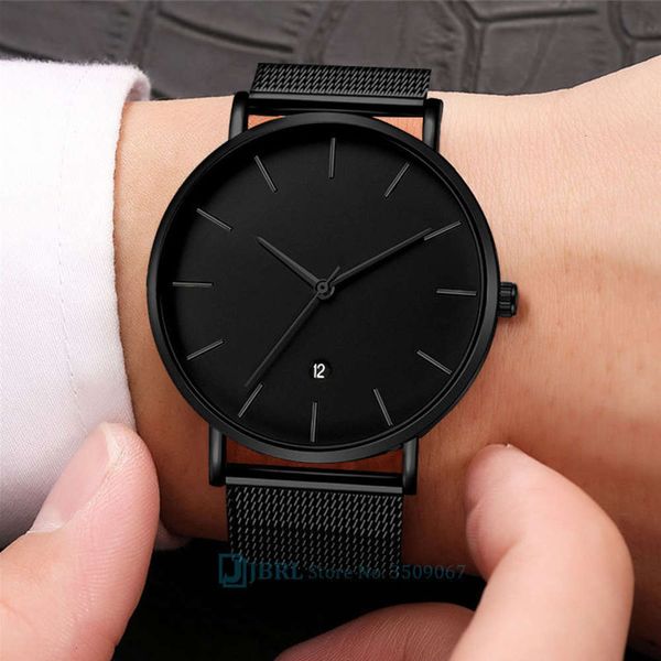

belt watch new men's fashion mesh calendar simple couple quartz watch women's watch ei3f, Slivery;brown