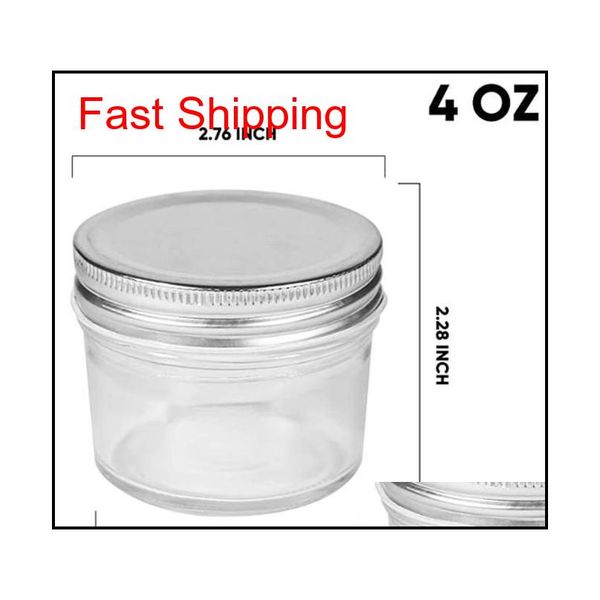 

10pkgs 4oz glass jars with lids(silver),mason jars,glass jars with lids,jam,baby foods,wedding favor,diy magnetic qylojn ppshop01