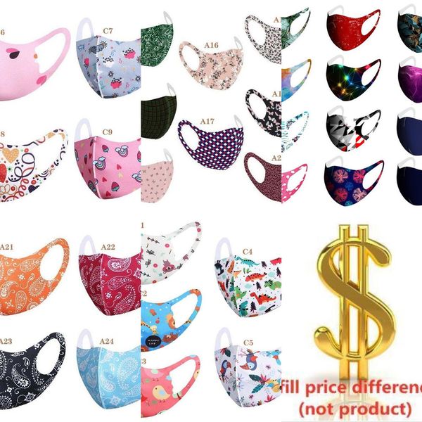 

2yvfsilk 3d ice 40 cotton face breathable designs mouth cover anti-dust pollution protect flower fabric sport outdoor pa