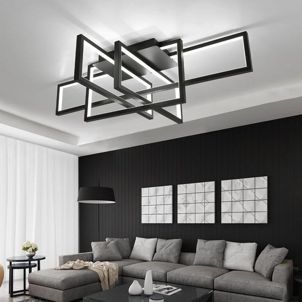 

led chandelier with remote control modern minimalist living room resturant bedroom kitchen office ceiling lamps home decor light