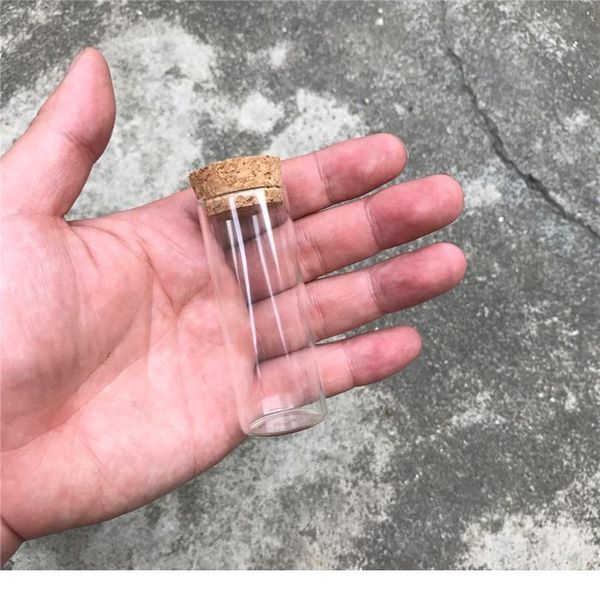 

27x70x24mm 25ml tiny glass bottle with cork transparent clear empty spices bottles mini jars vials jars craft wholesa bbyfpn