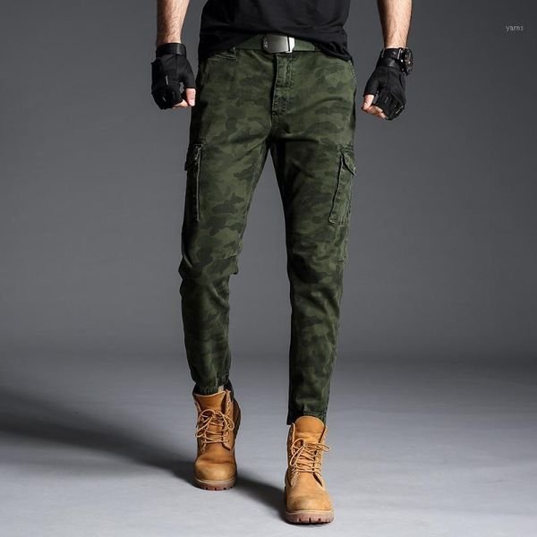 

mens style pants men tactical multi-pocket cargo pants male joggers cotton long casual trousers camouflage spring 281, Black