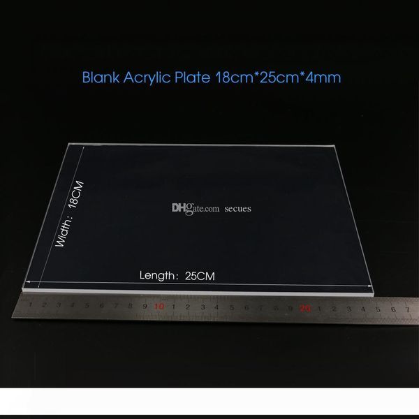 

blank acrylic plate 4mm for 3d led optical lamp rectangle 18cm wide 25cm long wholesale utlet43bp