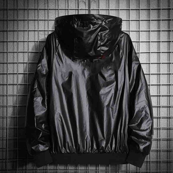 

men jacket fashion new mens panelled jackets mens letter pattern jackets casual hooded windbreaker 3 colors size m-4xl, Black;brown
