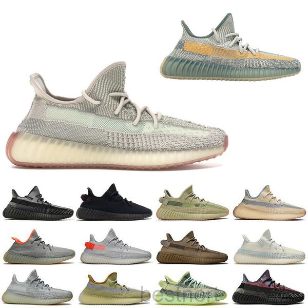 

v2 glow lundmark non-reflective casual shoes kanye west men women black static antlia triple white synth sport sneaker 5-13 jk5g