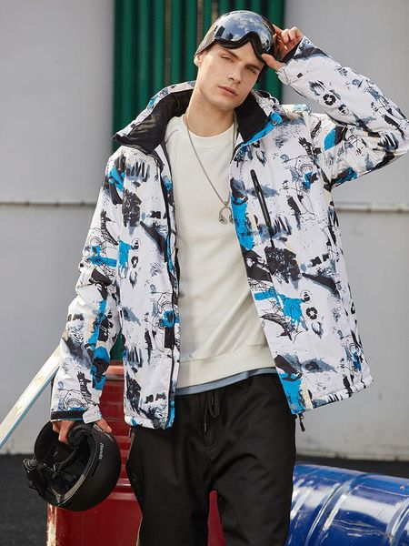 

skiing jackets large size men's ski suit -30 temperature waterproof warm winter mountaineering snow snowboard and pants set