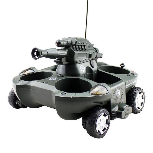 Новый амфибийный танк 2. Беспроводной RC Tank A Car Water / Land Mode RC Бак со светодиодным светом 24883 Версия обновления LJ200919