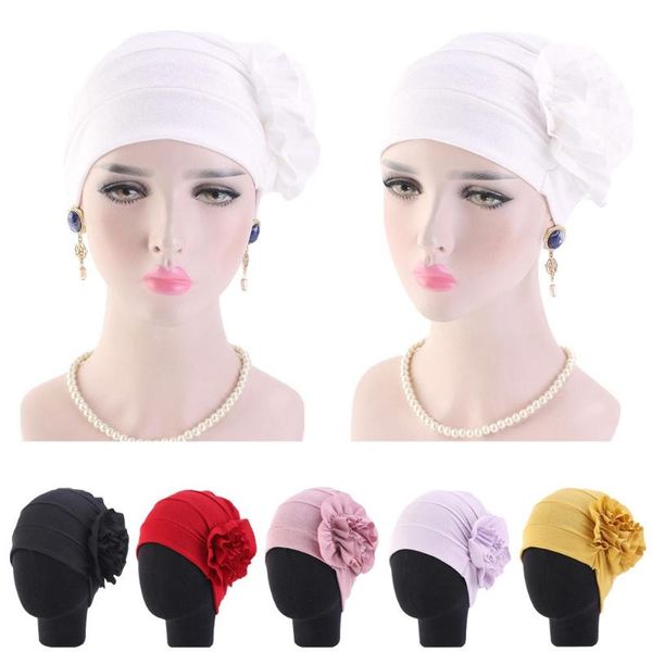 

beanie/skull caps muslim women flower hair loss hat head scarf turban cap islamic wrap bonnet beanies skullies arab inner ramadan, Blue;gray