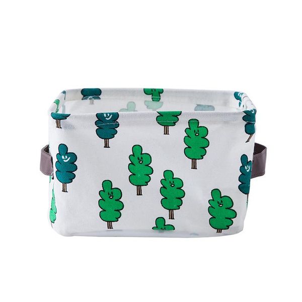

deskstorage basket cute printing waterproof organizer cotton linen sundries storage box cabinet underwear storage bag bbymqe