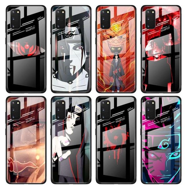 

samsung galaxy tempered glass mobile phone case, samsung galaxy s10 s20 ultra 5g s8 s9 s10 s20 plus note 10 plus, naruto itachi uchiha4fre