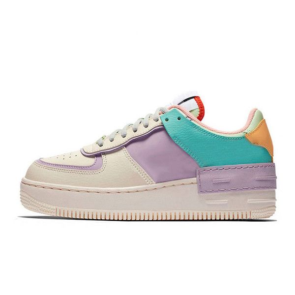 

new force 1 be ture cream women candy macaron shoes 1 shadow tropical twist sport one skateboard sneakers