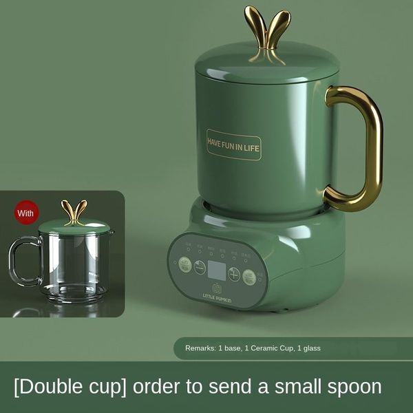 

220v 600ml mini electric stewing cup office porridge milk heating water kettle ceramic/glass health soup cooker