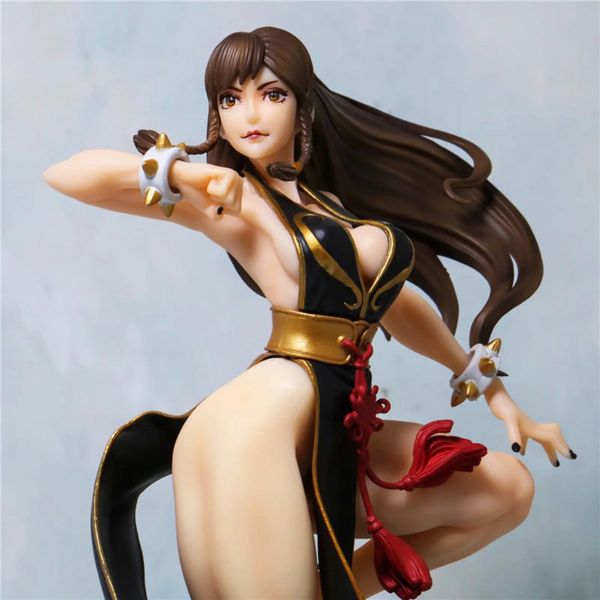 

23cm pvc girl game kotobukiya chun li figures toy doll anime chun li action figure cartoon figura collection model for kids t200321