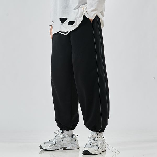 

2021 new ankle-length sweatpants streetwear spring autumn hip hop black pants men's casual korean oversize joggers trouers 1f55