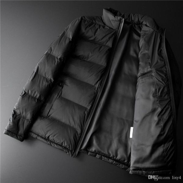 

tc men women casual down jacket down coats mens outdoor warm feather man winter coat outwear jackets parkas 22, Black