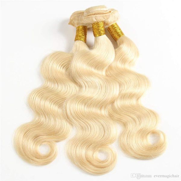 

big stock#613 bleached blonde hair weaves brazilian body wave human hair wefts remy hair bundles 100gram per piece, Black