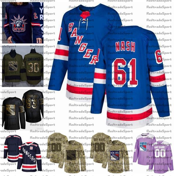 

2021 reverse retro customize #61 rick nash new york rangers hockey jersey golden edition camo veterans day fights cancer stitched jersey, Black;red