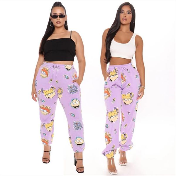 

womens harajuku cartoon printing lovely loose leisure straight trousers pant hip hop pants drop shipping good quality, Black;white