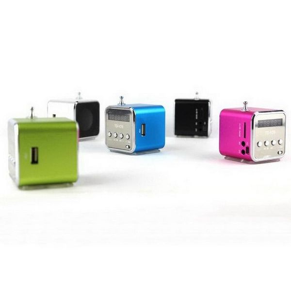 Mini portátil Micro Card USB Speaker MP3 Músicas MP3 MP3 Player Amplificador Estéreo FM Antena Rádio com Multi-Color