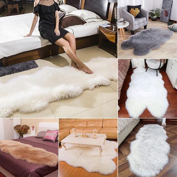 

carpets living room bedroom rug non-slip soft carpet faux fur home plush floor mats chair warm rugs for room1