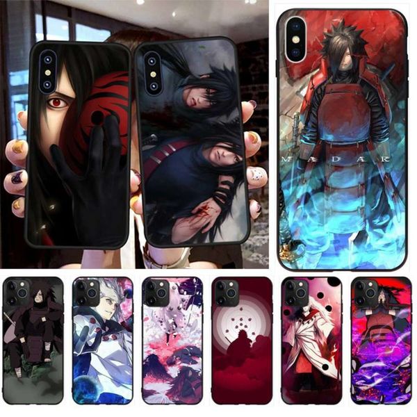 

1dwcutewanan vip soft black case, compatible with madara uchiha naruto case for vip 11 pro xs max 8 7 6 s plus x 5s se xr