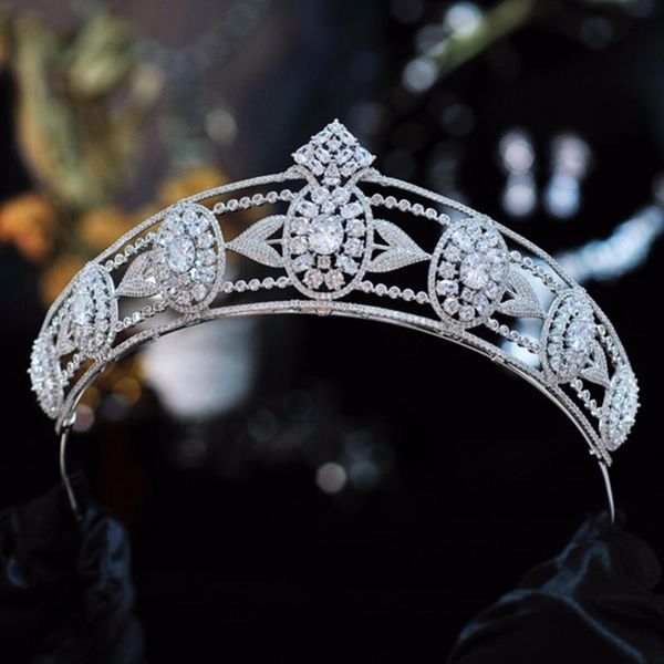 

luxury princess crowns women tiara bridal hair accessories crown tiaras wedding crystal wedding hair accessories, Golden;silver