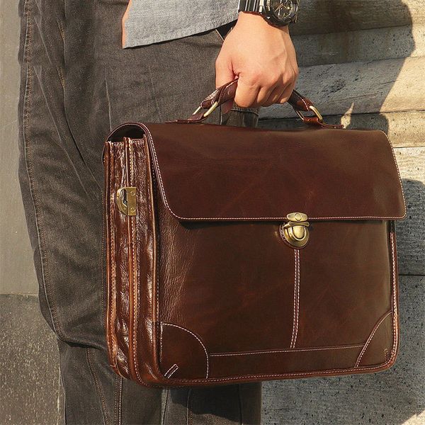 

business men messenger leather men briefcase hombre maletines bag zipper bag shoulder lapgenuine laptrabajo evvdd